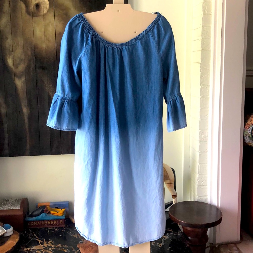 Denim like cotton dress